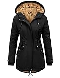 Vancavoo Winterjacke Damen Jacke Winter Warm Winterparka Gefüttert Mantel Parka...