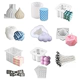 8pcs Kerzenform Bubble Kerzen Kit, Silikonform Kerze, Kerzen Gießform,Kerzen selber...