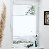 Plissee Klemmfix ohne Bohren Weiß 40x120cm(BxH) Plissees lichtdurchlässig...