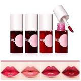 4 Farben Lip Tint Stain Set, feuchtigkeitsspendendes, wasserfestes, langanhaltendes,...