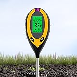 4in1 Boden Feuchtigkeitsmessgerät für Pflanzen, Bodenmessgerät für pH Messgerät,...