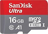SanDisk Ultra 16GB microSDHC Speicherkarte + Adapter bis zu 98 MB/Sek., Class...