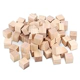 Zocipro 140 Stück Holzwürfel 20x20x20mm, Holz Würfel Kleine, Holzblöcke zum Basteln...