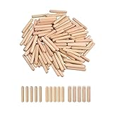Holzdübel Set,250 Stück Holzstopfen Dübelstangen Langholzdübel Wooden Dowels für...