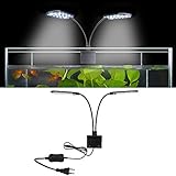 SENZEAL X7 LED Aquarium Beleuchtung Zwillinge Aquarium Lampe Zwei Köpfe LED Licht 220V...