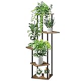 VASZOLA 5-Tier Hölzern Blumenregal Pflanzenregal, Mehrstöckig Blumenständer...