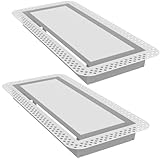 Fittes Flush Wandlüftung, 15,2 x 35,6 cm, Baumwolle, Weiß, 2 Stück