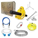 Seilrutsche Kinder Outdoor Slackline Outdoor, Mezscoly 24m 80FT Zipline Adventure Games...