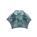 SMELEYOU Fischernetz, Setzkescher, Fischfalle,Krebsreuse,80 * 80 cm Fischereinetz Netto...