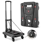 KOSTANZO Leichter Faltbarer Transportroller – 70 kg Dolly Cart mit...