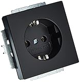 Busch-Jaeger 20 EUC-885 SCHUKO Steckdosen-Einsatz Schwarz Matt future linear...