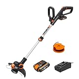 WORX Powershare 20V Li-Ion Akku-Rasentrimmer (2 Akkus), WG163E, 30 cm Schnittdurchmesser