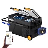 BougeRV CRD2 40L Kompressor Kühlbox mit Akku 173Wh, Akku Kühlbox Dual zone...
