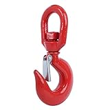 5T 5000 kg Roter Kranhaken Rotierender drehbarer Ösen aus legiertem Stahl...