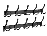 Optish 2 Stück Garderobenhaken mit 15 Haken, Kleiderhaken wand für Schlafzimmer Bad...