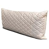 Bio-Dinkelspelzkissen 40x80cm Steppware weiß, Kissen direkt befüllt mit...