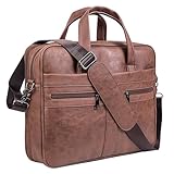 seyfocnia Herren Business Reise Aktentasche Leder Messenger Bag Laptoptasche...