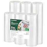 Bonsenkitchen Vakuumrollen 3 Rollen 28x600cm + 3 Rollen 20x600cm Vakuumierfolie - Profi...