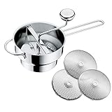 WMF Gourmet Passiermühle mit 3 Lochscheiben, 19 x 11,5 cm, Cromargan Edelstahl poliert,...