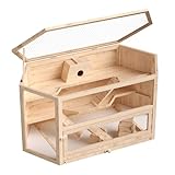 Wiltec XXL 3 Etagen Nagerkäfig, 6-eckig, 1150 x 600 x 580 mm, aus Holz, mit...