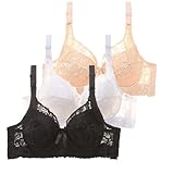 3Er Pack Spitzen BH, Stück Damen Unterwäsche Super Push Up Comfy BHS Damen BH Mit Bügel...