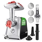 KOCHWERK elektrischer Fleischwolf mit verschiedenen Aufsätzen | verarbeitet bis zu...