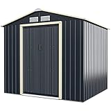 GOPLUS Metall Gerätehaus 4,07 m², Erweitert 213 x 191 x 195 cm Gerätehaus,...