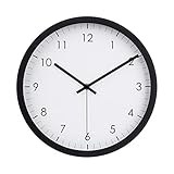 Amazon Basics, Klassische 30 cm Leicht Ablesbare Lautlose Batteriebetriebene Runde...