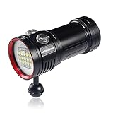 Tauchlampe,LetonPower L15 10000Lumens taschenlampe tauchen,100m Unterwasser tauchlampe,...