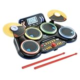 VTech Kidi DJ Drums – Elektronisches Schlagzeug mit Leuchteffekten und Lernmodus –...