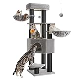 Feandrea Kratzbaum, mit selbsterwärmenden Decken, für große Katze, Katzenbaum, 2...