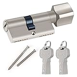 Hengsong Profil-Knaufzylinder Schließzylinder 30/30 Metallsilber-Knaufzylinder, inkl. 8...