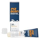 PIZ BUIN Mountain 2-in-1 Sonnencreme LSF 30 20 ml und Lippenpflege LSF 30 2,3...