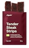 Vilgain Getrocknete Steakstreifen BIO – 25 g, 98,5% hochwertiges Rindfleisch,...