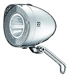 XLC Unisex – Erwachsene CL-F20 Batterie Scheinwerfer LED Retro, Schwarz, One...
