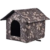 XNSHUN Katzenhaus Für Draußen Winterfest, Faltbare Wasserdicht Wetterfester...