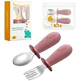 Qkie Kinderbesteck Baby Besteckset Mit Aufbewahrungstasche Edelstahl Löffel Und Gabel...