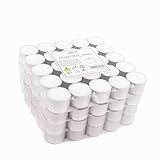 pajoma® Teelichte 100 Stück, Weiß | unbeduftete Paraffin Teelichter | Brenndauer: 8...