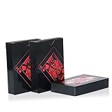 JOINPAYA 1Satz wasserdichte PVC Spielkarten Kreative Pokerkarten Rot Wiederverwendbares...