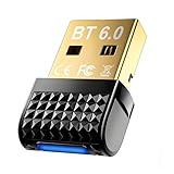 SHUBEIEUMI Bluetooth 6.0 Adapter für PC, Plug & Play, für Windows 11/10/8.1, USB...