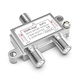 DUR-line SAT & BK-Verteiler - 2-Fach Splitter - voll geschirmt - Unicable & HD tauglich -...