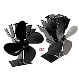 Angetriebener Ofenventilator 4 Holzofenventilatoren Aluminium Geräuschlos Für...