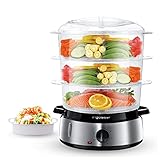 Aigostar Fitfoodie Steel 30INA - Dampfgarer mit Timer (800 W, 9 L)...