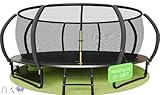 Flamaker Trampolin Outdoor Kinder, Gartentrampolin Ø 366/427cm mit Netz,...
