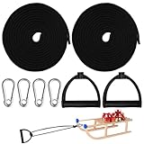 JEONDFG 2er Set Schlittenseil mit Karabiner,Schlitten Leine,Schlittenleine mit...