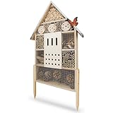 Wildlife Friend Insektenhotel XXL Stehend - Bienenhotel mit Standfuß 76 cm,...