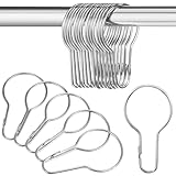 Healifty 20PCS 20pcs Vorhangring mit Clips Edelstahl Vorhangclips öffnete Gardinenringe...