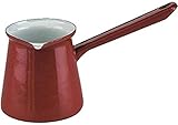 Ibili Kaffeekanne Roja türkischer Stil 0,5 l aus emailliertem Stahl in rot, 10 x 20 x 10...