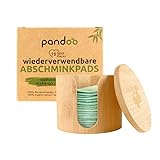 pandoo Wiederverwendbare und Waschbare Wattepads aus Bio-Baumwolle | Baumwolle...