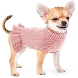 Fleece Haustier Katze Hundepullover Hundekleidung, Strickpullover Kleid für Hunde, Winter...